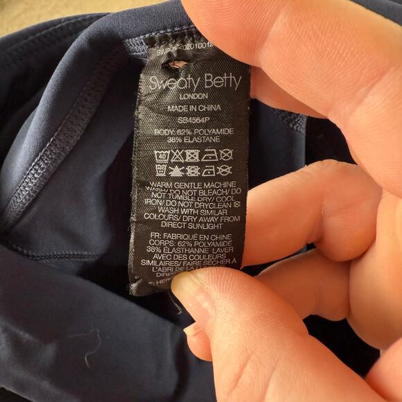 Sweaty Betty Women Navy Power Crop-50cm/20in Leggings Size XS Running Training - Picture 6 of 6